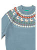 Little Green Radicals Bio-Fairisle-Strickpullover in Blau