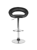 Beliani 2-tlg Drehhocker PEORIA in Schwarz/Silber