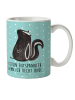 Mr. & Mrs. Panda Kindertasse Stinktier Sitzen mit Spruch in Türkis Pastell