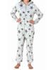 NORMANN Jumpsuit Overall Schlafanzug Pyjama langarm Sterne - 70322 in grau