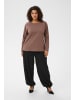KAFFE curve Langarm-Shirt KChellen Loose fit in Deep Taupe