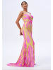 Moda Minx Abendkleid JAYDA in Hot Pink Multi