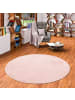 Pergamon Luxus Soft-Velours Teppich Verona Rund in Rosa