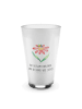 Mr. & Mrs. Panda Longdrinkglas Hummel Blume mit Spruch in Transparent