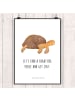 Mr. & Mrs. Panda Poster Schildkröte MHerzieren mit Spruch in Weiß