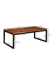 KADIMA DESIGN Couchtisch | Sheesham/Metall, 110x60x40cm, Industrial