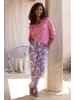 VIVANCE DREAMS Pyjamahose in grau-rosa-geblümt