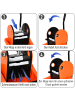 HOMCOM Reinigungswagen-54L x 41B x 91,5H cm-Schwarz + Orange