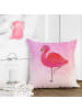 Mr. & Mrs. Panda Kissen 40x40 Flamingo Classic ohne Spruch in Aquarell Pink