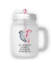 Mr. & Mrs. Panda Einmachglas Axolotl Freundin mit Spruch in Transparent