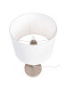 Beliani Tischleuchten LOKY in Beige/Weiß - (W) 30 x (H) 58 x (L) 30 cm