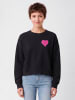 wat? Apparel Sweatshirt Pink Heart in Schwarz