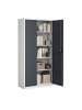 VCM  Stahlschrank Malivo 80 x 180 x 40 cm abschließbar in Weiß / Anthrazit