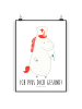 Mr. & Mrs. Panda Poster Einhorn Krankenschwester mit Spruch in Weiß