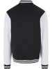 Urban Classics Urban Classics Herren 2-tone College Sweatjacket in blk/wht