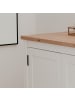 Furn.Design TV-Lowboard weiß, Eiche Artisan 160 cm Landhaus, TV-Unterteil mit 2 Schubkästen