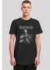 F4NT4STIC Long Cut T-Shirt David Bowie Rock Poster in schwarz