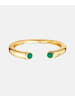 Diamant L'éternel Ring aus 375 Gelbgold mit Smaragd