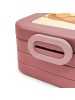 Mr. & Mrs. Panda Lunchbox Alpaka Fahne Design mit Spruch in Rot Pastell
