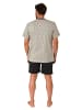 NORMANN Kurzarm Schlafanzug Pyjama Shorty - 84425 in dunkelgrau