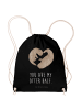 Mr. & Mrs. Panda Beutel Otter Herz mit Spruch in Schwarz