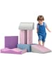 HOMCOM Bausteinset in Rosa 60L x 40B x 11H cm