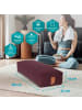Lumaland #DoYourYoga Yoga-Bolster Paravati - gefüllt mit Dinkelspelz - 67x22x13cm - Brau