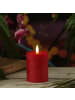 MARELIDA LED Kerze LINA Rustik Optik Echtwachs H: 11cm in rot