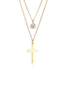 Elli Halskette 925 Sterling Silber Kreuz in Gold