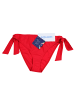 Aquarti Damen Bikinihose seitlich zum Binden in schönen Unifarben in rot