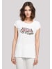 F4NT4STIC T-Shirt Muttertag Mama Schriftzug Regenbogen in weiß