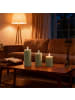 relaxdays 3 x LED Kerzen in Salbei