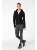 super.natural Merino Sweatjacke in schwarz