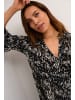 Kaffe Kleid KAhera in Black/White Graphic Snake