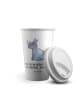 Mr. & Mrs. Panda To Go Becher Einhorn Nashorn mit Spruch in Weiß