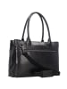 Plevier Rock Amber Schultertasche Leder 43 cm Laptopfach in schwarz