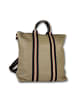Toscanto Leder, Canvas Cityrucksack Toscanto Tasche taupe, blau, beige ca. 43cm