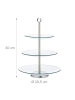 relaxdays 8x Etagere in Silber/ Transparent