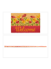 relaxdays Fußmatte "Welcome Blumen" in Natur/ Rot - (L)60 x (B)40 cm