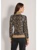 MADELEINE Eleganter Jacquard-Pullover mit Animal-Design in caramel / schwarz / multicolor