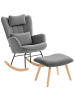 HOMCOM Schaukelstuhl in Dunkelgrau 101,5L x 70,5B x 99,5H cm