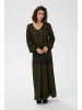 Kaffe Kleid KAvioletta A-shape in Black Deep/Ivy Green Leafs