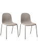 Beliani 2er-Set Konferenzstuhl DORR in Beige