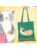 Mr. & Mrs. Panda Tote Bag Robbe Liegen ohne Spruch in Mint
