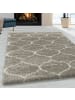 KADIMA DESIGN Teppich Hochflor Shaggy Skandi-Muster Polypropylen Wohnzimmer in Beige