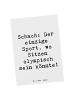 Mr. & Mrs. Panda Postkarte Spruch Schach: Der einzige Sport, wo ... in Weiß