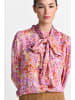 Rich & Royal Printed Blouse with Bow in Soft Orchid