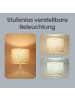 VASAGLE Stehleuchte Lusia in Gold-Schwarz - (B)30 x (H)(140-170) x (T)30 cm