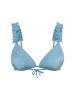 LASCANA Triangel-Bikini-Top in grau-blau