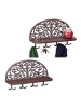 relaxdays 2 x Wandgarderobe in Braun - (B)39x (H)23 x (T)11,5 cm